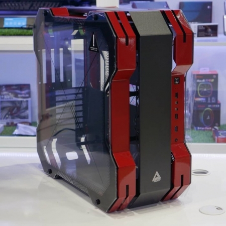 Paradox Steelbuster Left & Right Tempered Glass Casing Komputer RED - Gambar 2